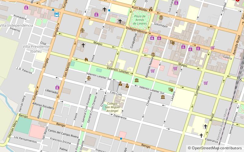 alameda valentin letelier linares location map