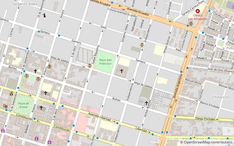 plaza san francisco chillan location map