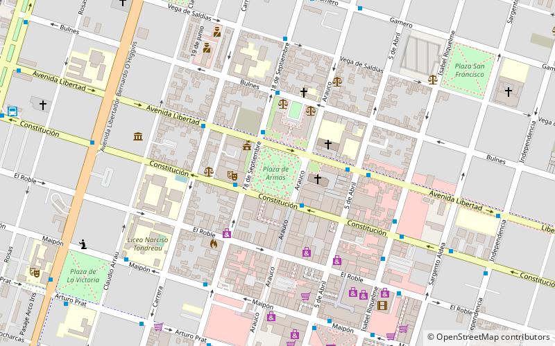 plaza de armas chillan location map