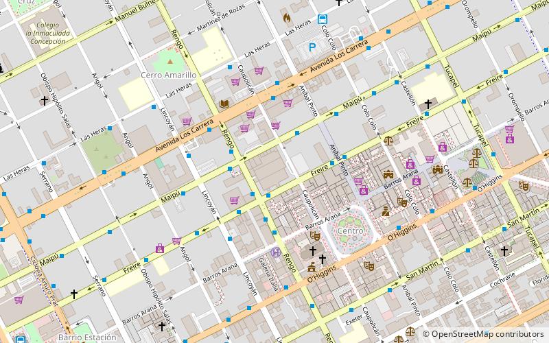 Central market of Concepción location map