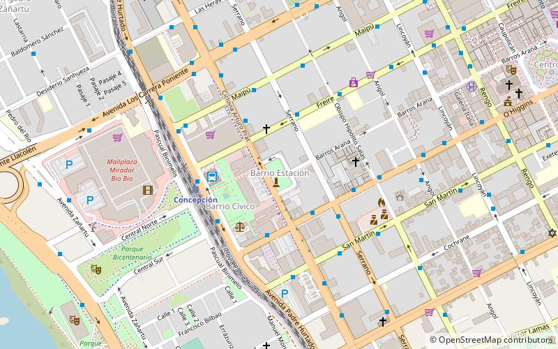 plaza espana concepcion location map