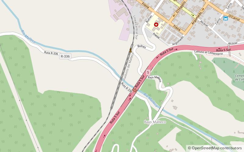Malleco Viaduct location map