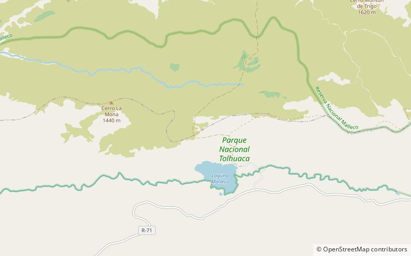 parque nacional tolhuaca location map