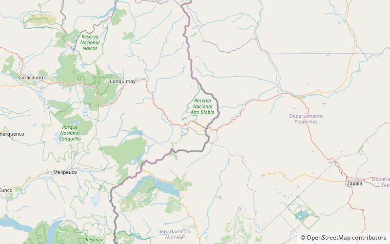 reserva nacional alto biobio araucarias biosphere reserve location map