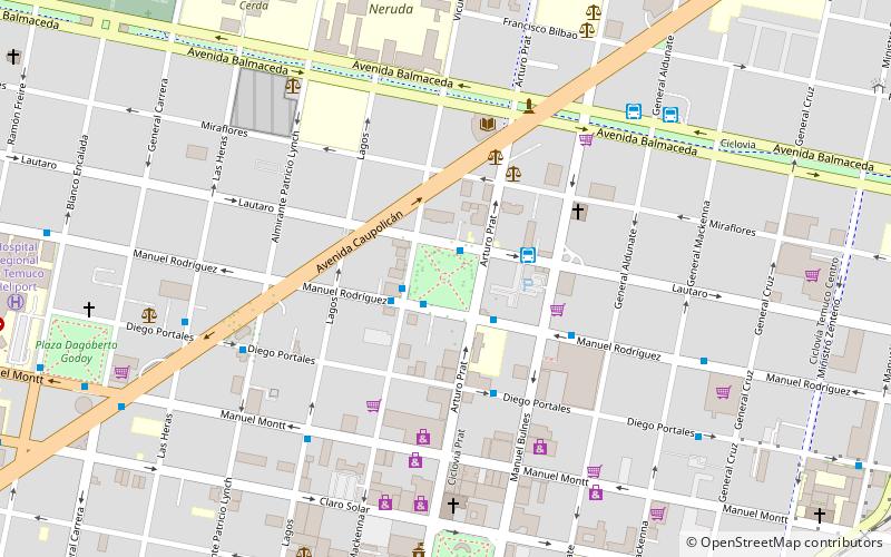 plaza teodoro schmidt temuco location map