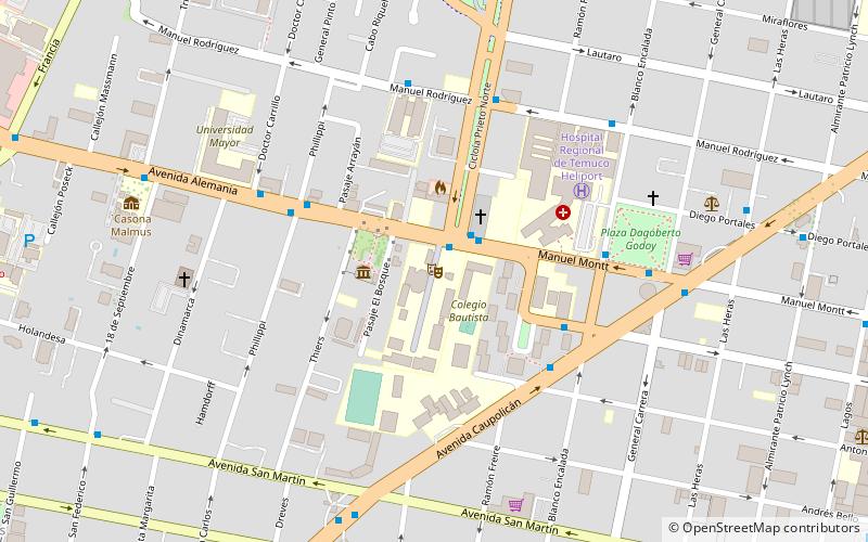 Universidad Católica de Temuco location map