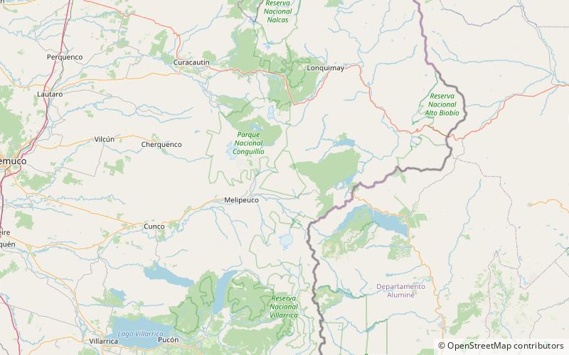 reserva nacional china muerta araucarias biosphere reserve location map