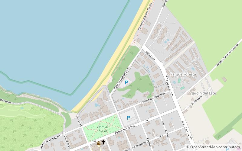 playa grande pucon location map