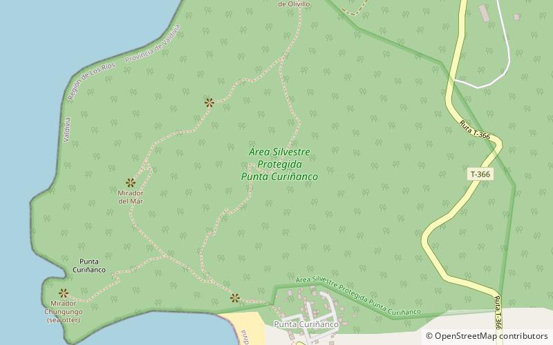 Área costera protegida Punta Curiñanco location map