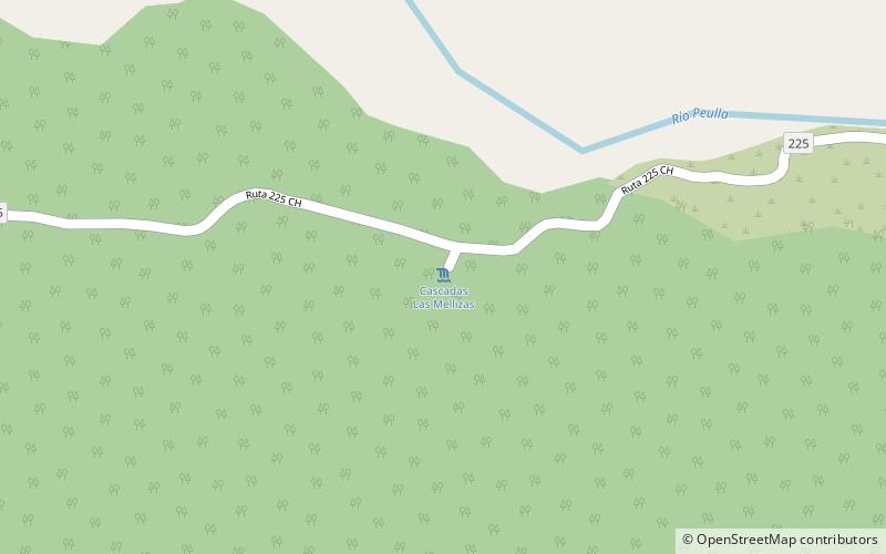 cascadas las mellizas parque nacional vicente perez rosales location map