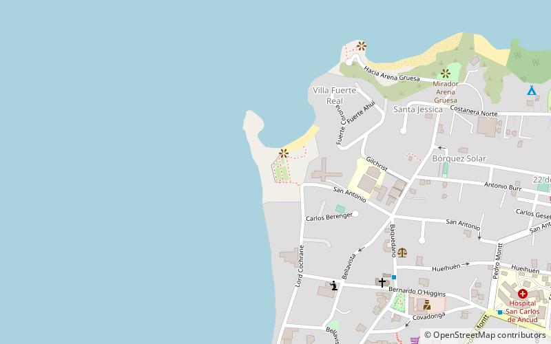 fuerte san antonio ancud location map