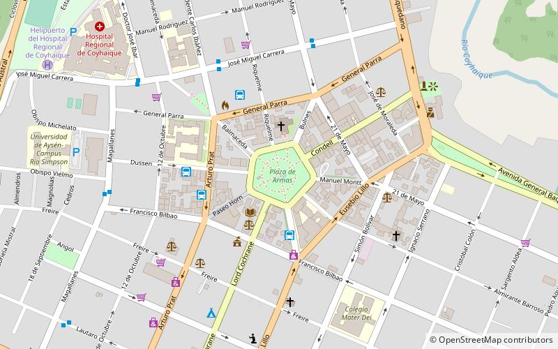 plaza de armas coyhaique location map