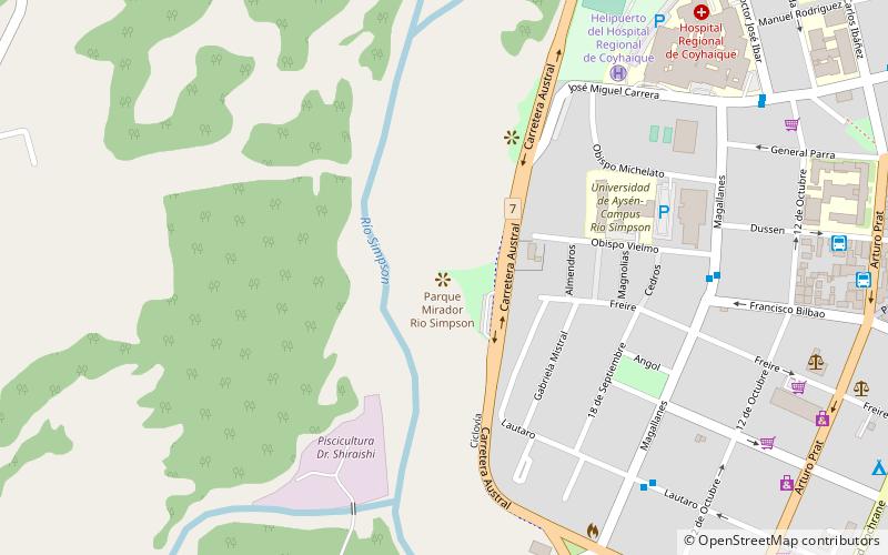 parque mirador rio simpson coyhaique location map