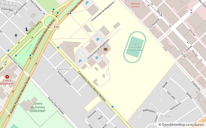University of Magallanes location map