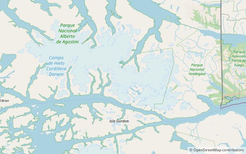 Cordillère Darwin location map