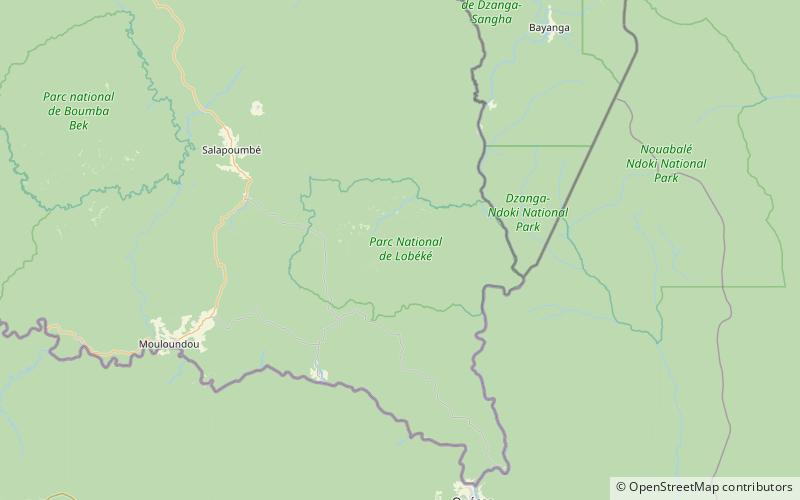 Lobéké National Park location map