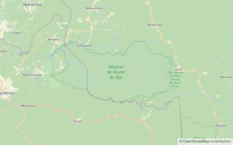 Rezerwat Dja location map