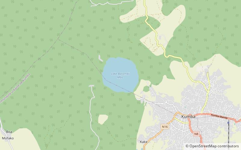 Lake Barombi Mbo location map