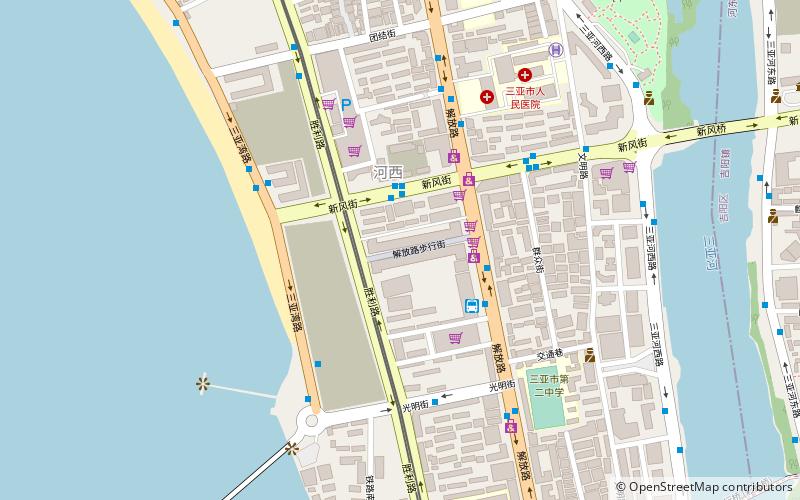 walking street sanya location map