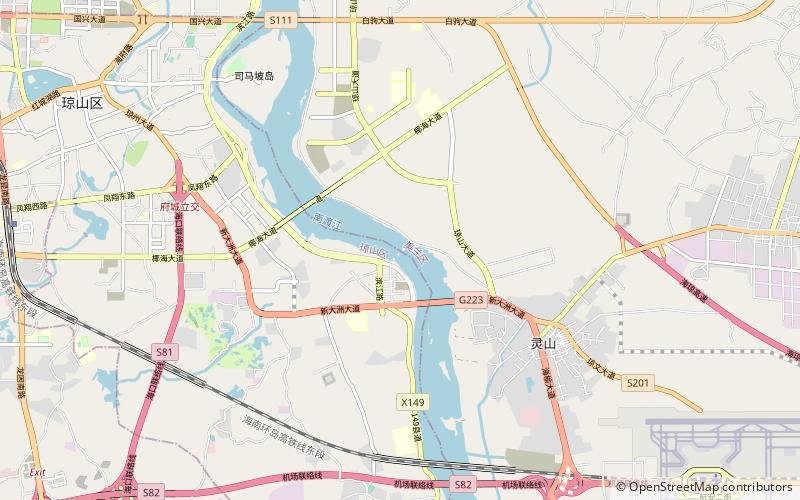 Nandu River Iron Bridge location map
