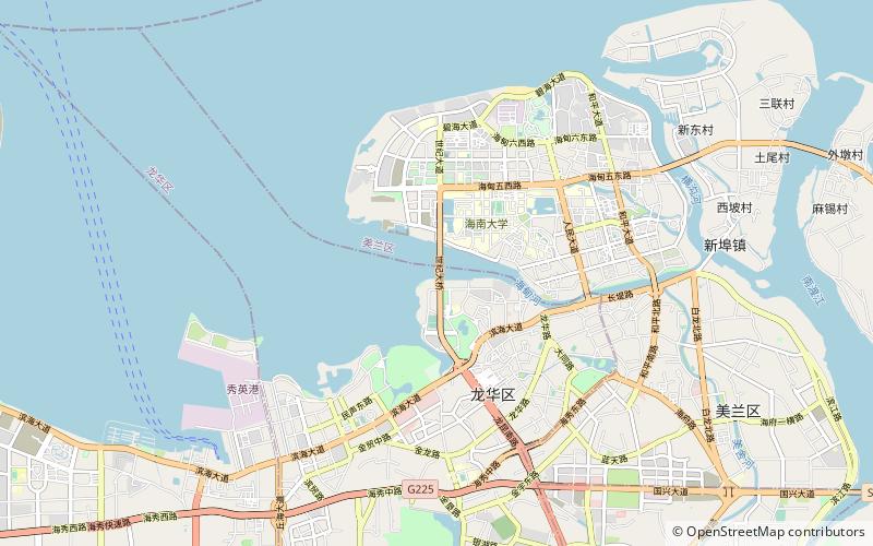 Haikou Century Bridge location map