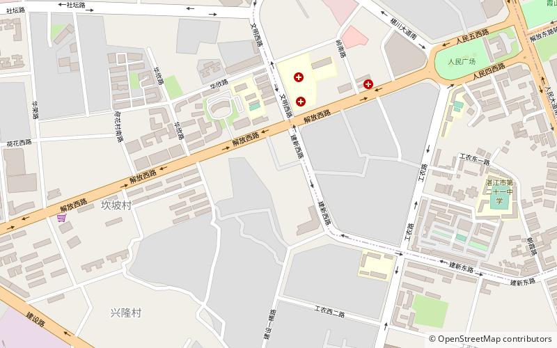 gongnong subdistrict zhanjiang location map