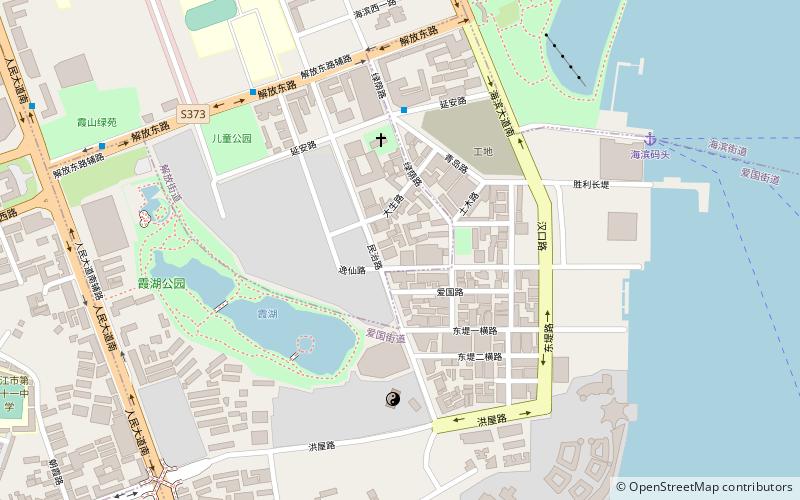 aiguo subdistrict zhanjiang location map