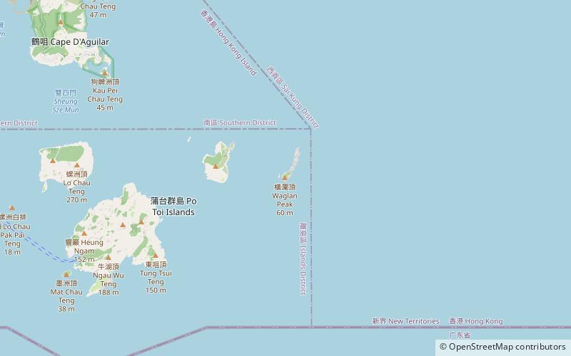 Waglan Island location map