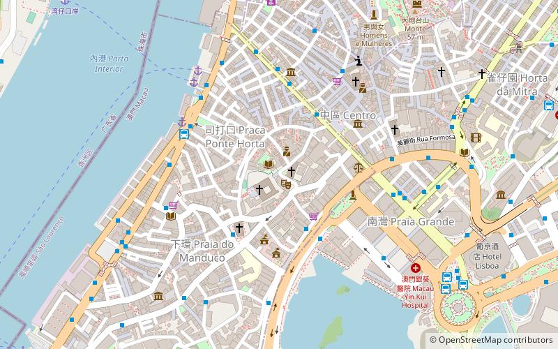 st augustines church macao location map