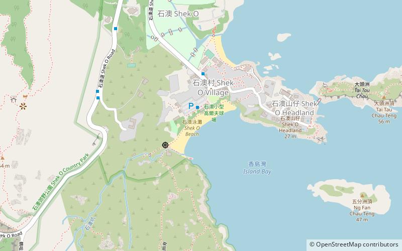 Shek O Beach location map