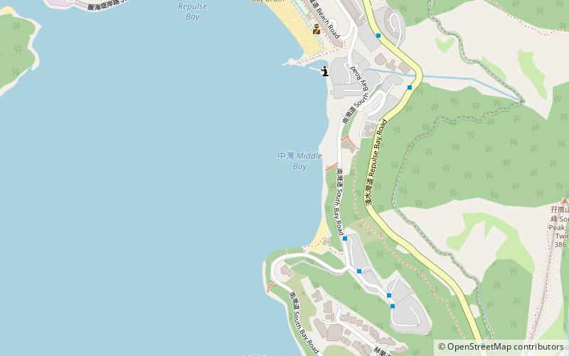 middle bay beach hong kong location map