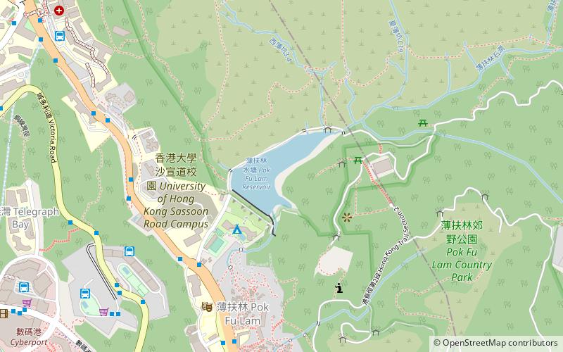 Pok Fu Lam Reservoir location map