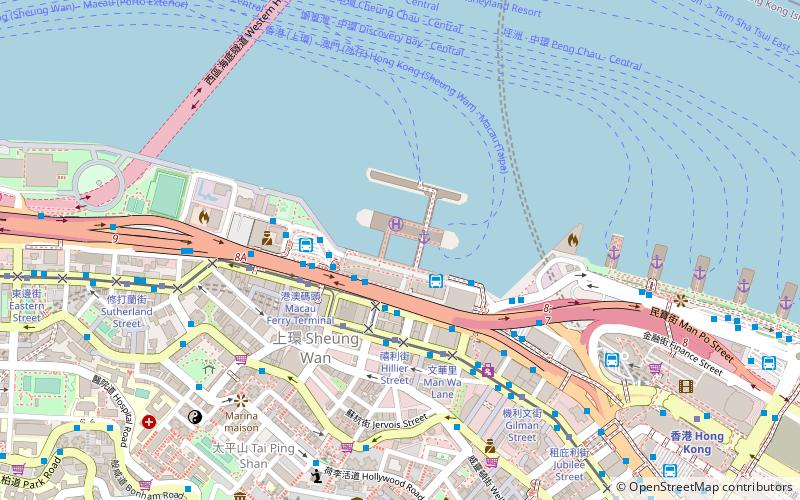 Hong Kong-Macau Ferry Terminal location map