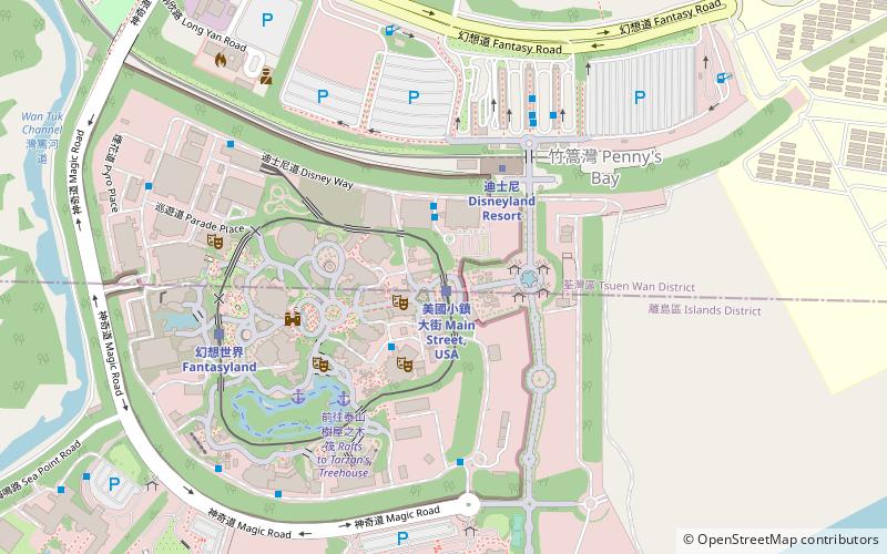 Hong Kong Disneyland Railroad location map