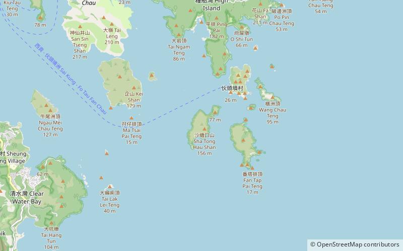 bluff island hongkong location map