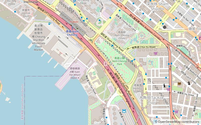 West Kowloon Highway location map