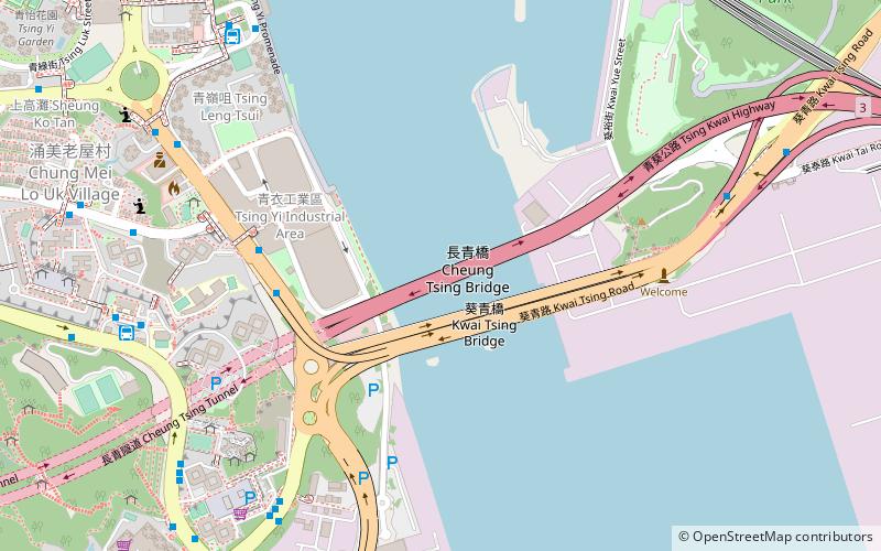 Cheung Tsing Bridge location map