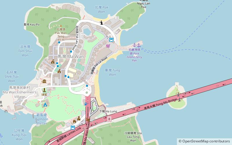 Ma Wan Tung Wan Beach location map