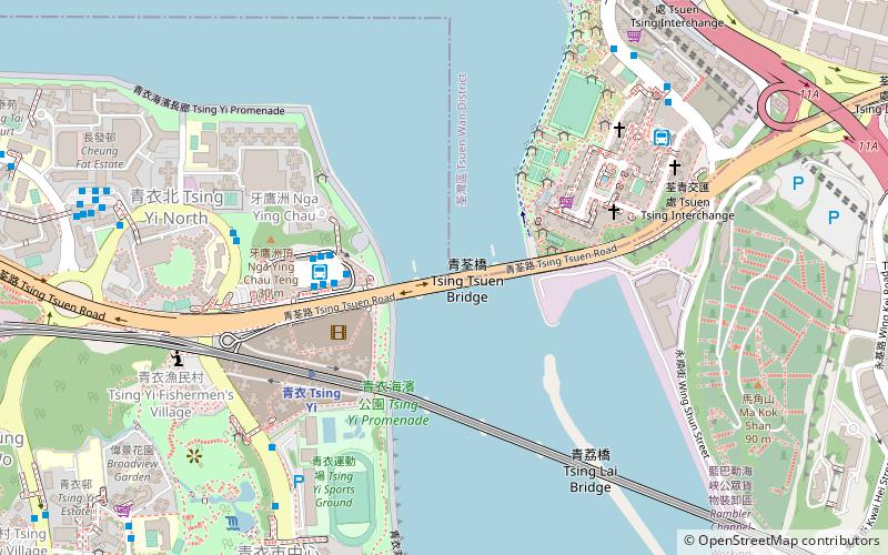 Tsing Yi North Bridge location map