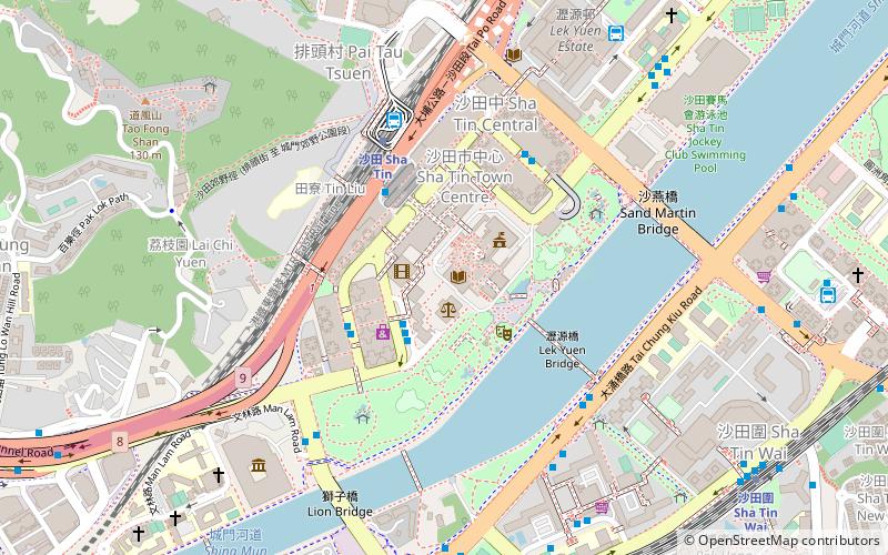 Sha Tin Public Library location map