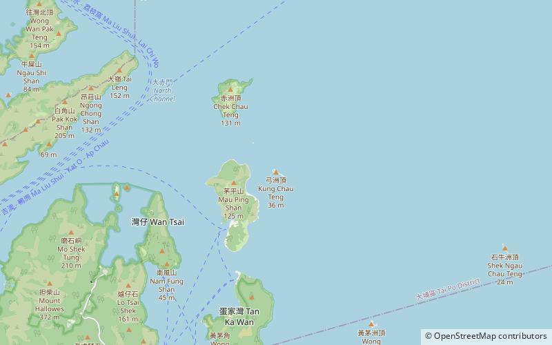 kung chau hongkong location map