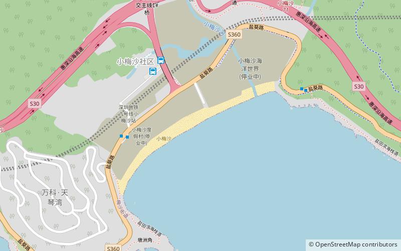 xiaomeisha beach hong kong location map