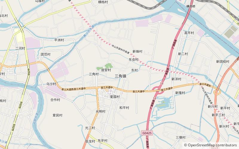sanjiao zhongshan location map