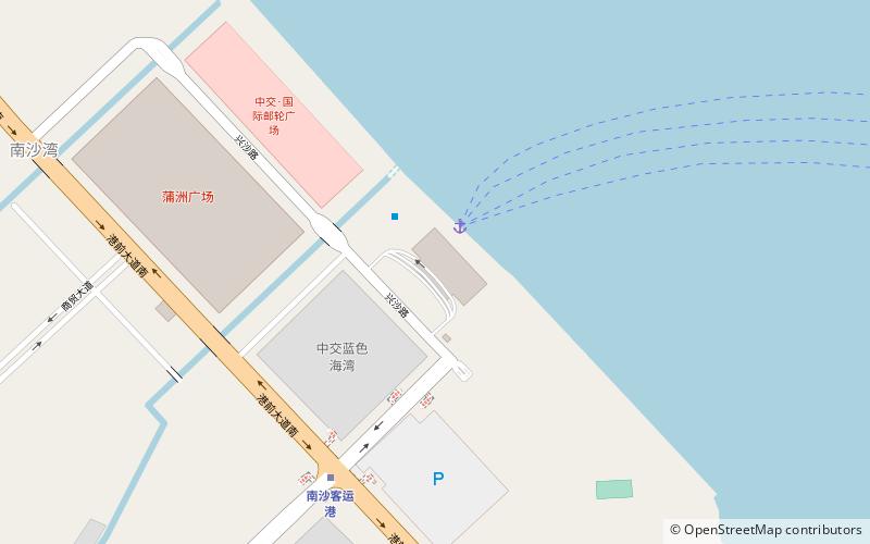 Nansha Ferry Port location map
