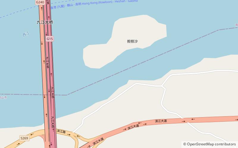 Collapse of Jiujiang Bridge location map