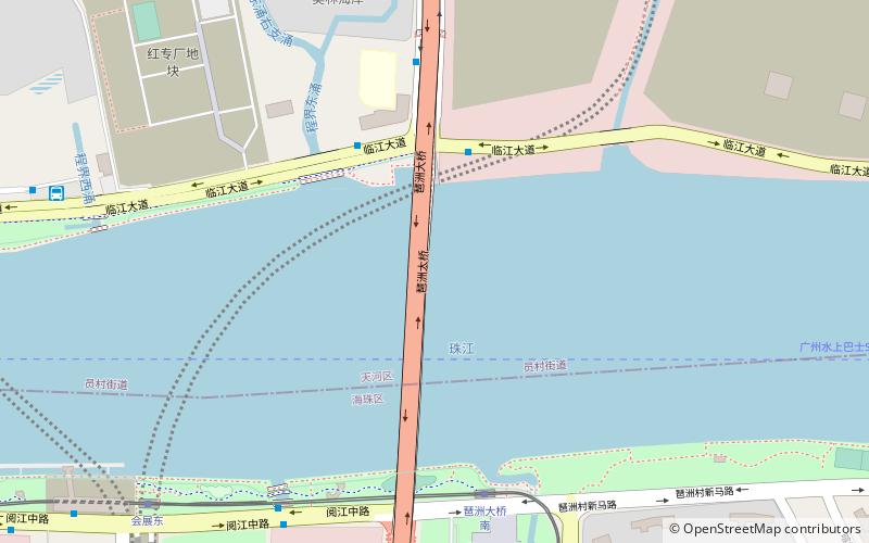 pazhou bridge guangzhou location map