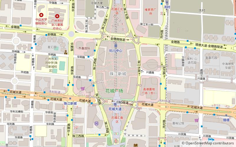 Zhujiang New Town location map