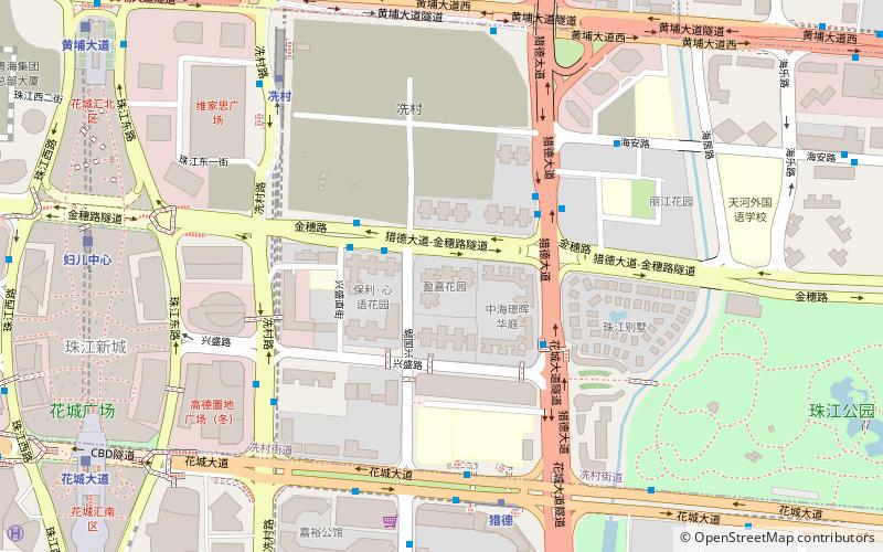 Bank of Guangzhou Tower location map