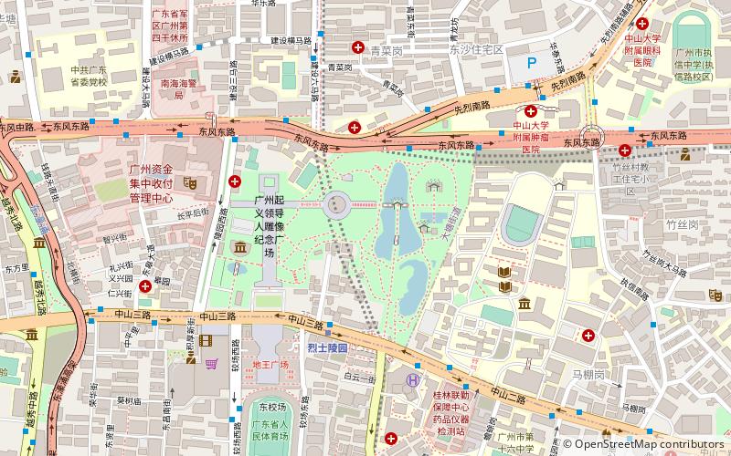 Guang zhou qi yi lie shi ling yuan location map