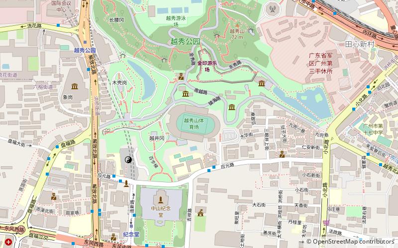 Stadion Yuexiushan location map